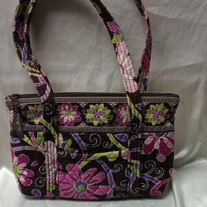 Vera Bradley Floral Patterned Tote Bag - Pink and Purple